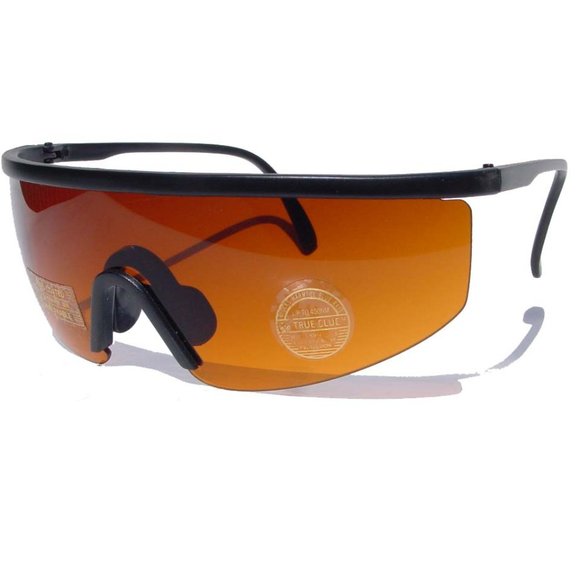 NWT TruVintage semi-rimless Sports Blade Wrap true blue blocker sunglasses - Picture 4 of 4